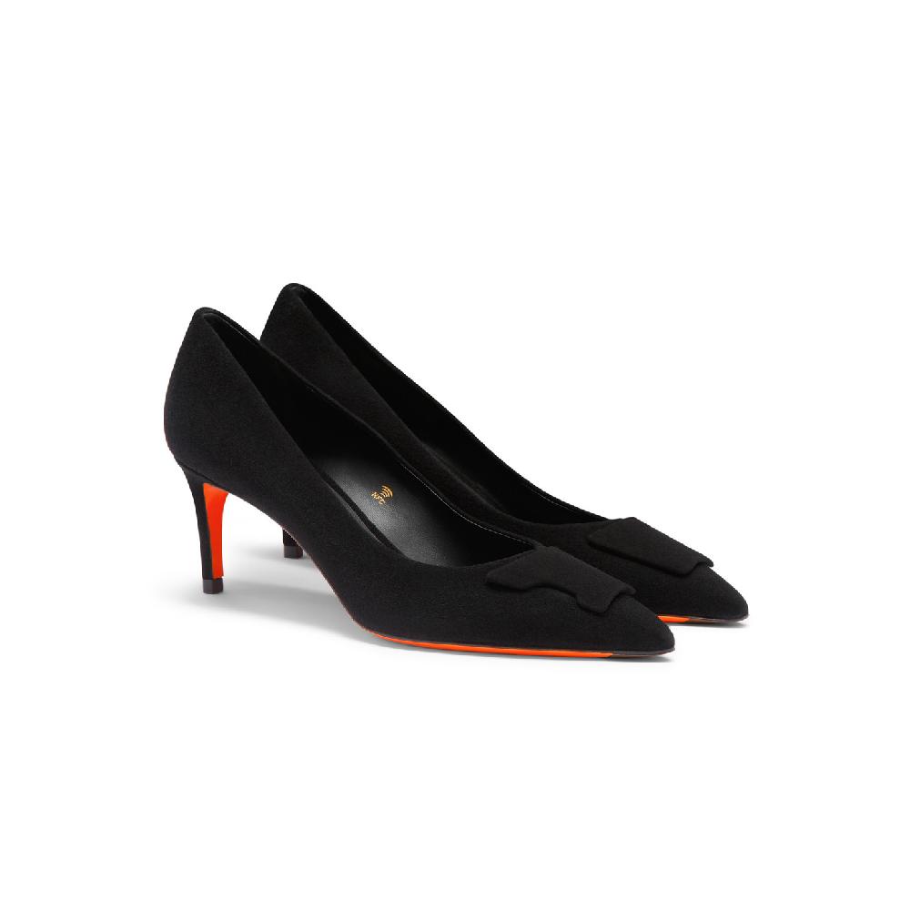 Santoni Décolletés tacco medio Santoni Sibille da donna in suede nero Pezzi Unici