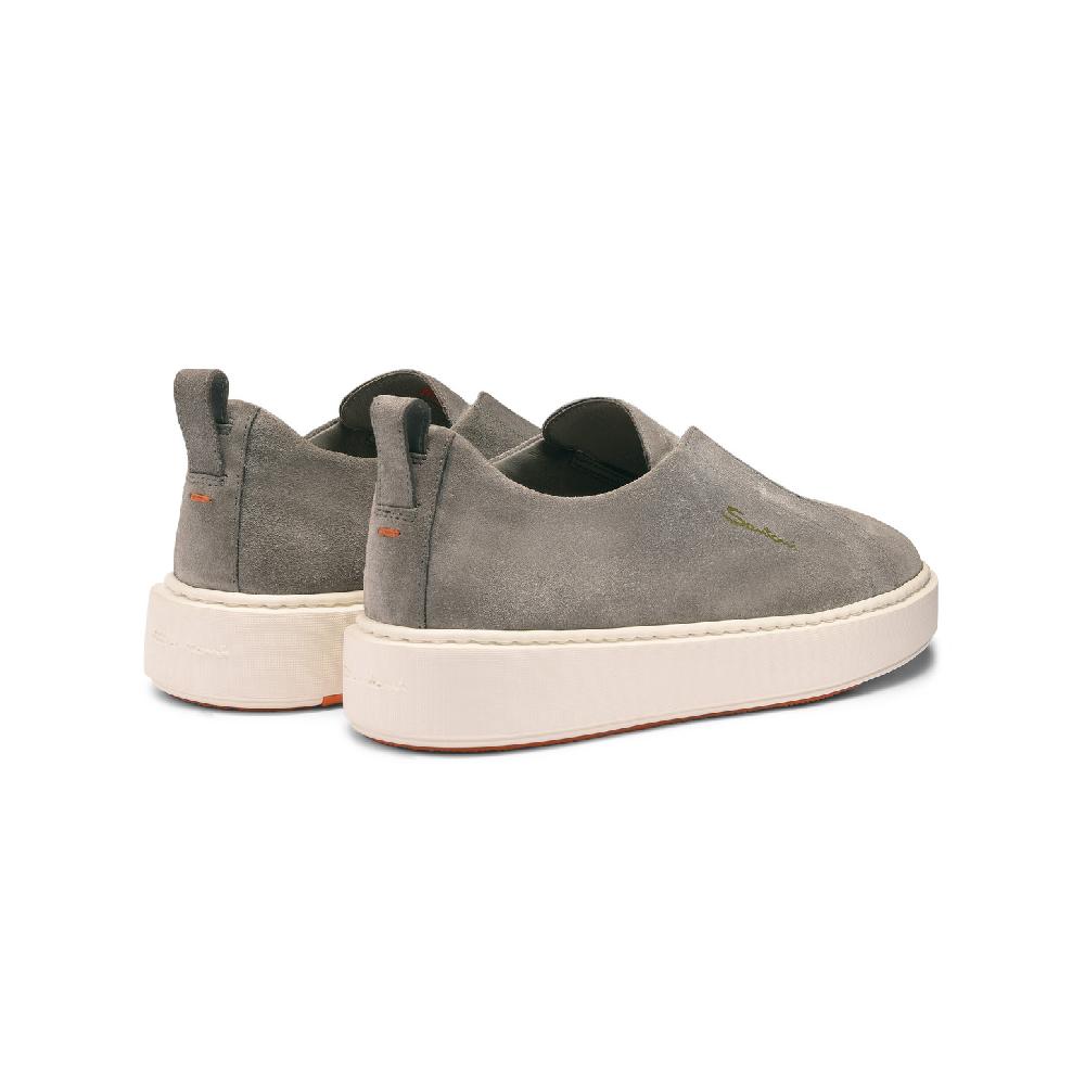 Santoni Sneaker slip-on da donna in suede grigio Shopping Online