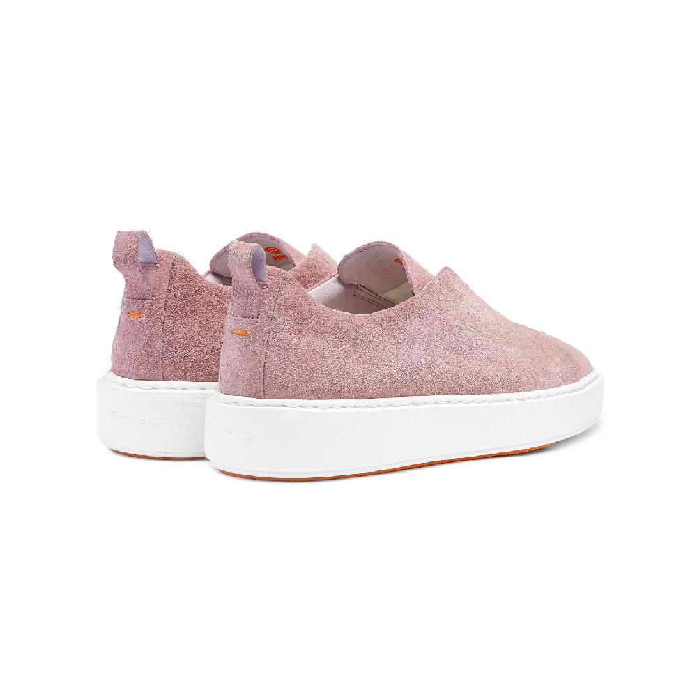 Santoni Sneaker slip-on da donna in suede rosa Affare Del Giorno