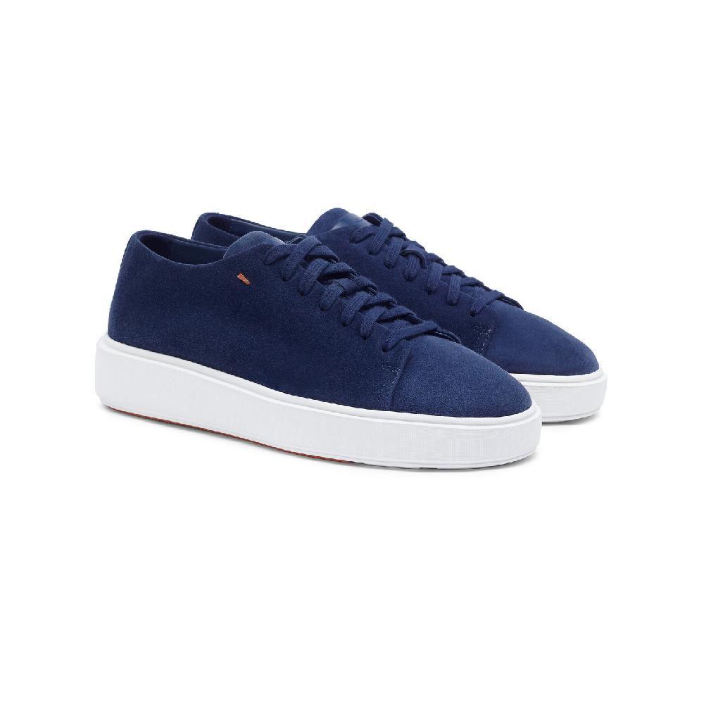 Santoni Sneaker da donna in suede blu Sottocosto