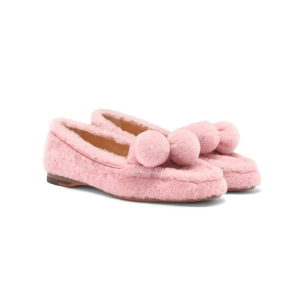 Santoni Mocassino Andrea da donna in pelliccia rosa Online