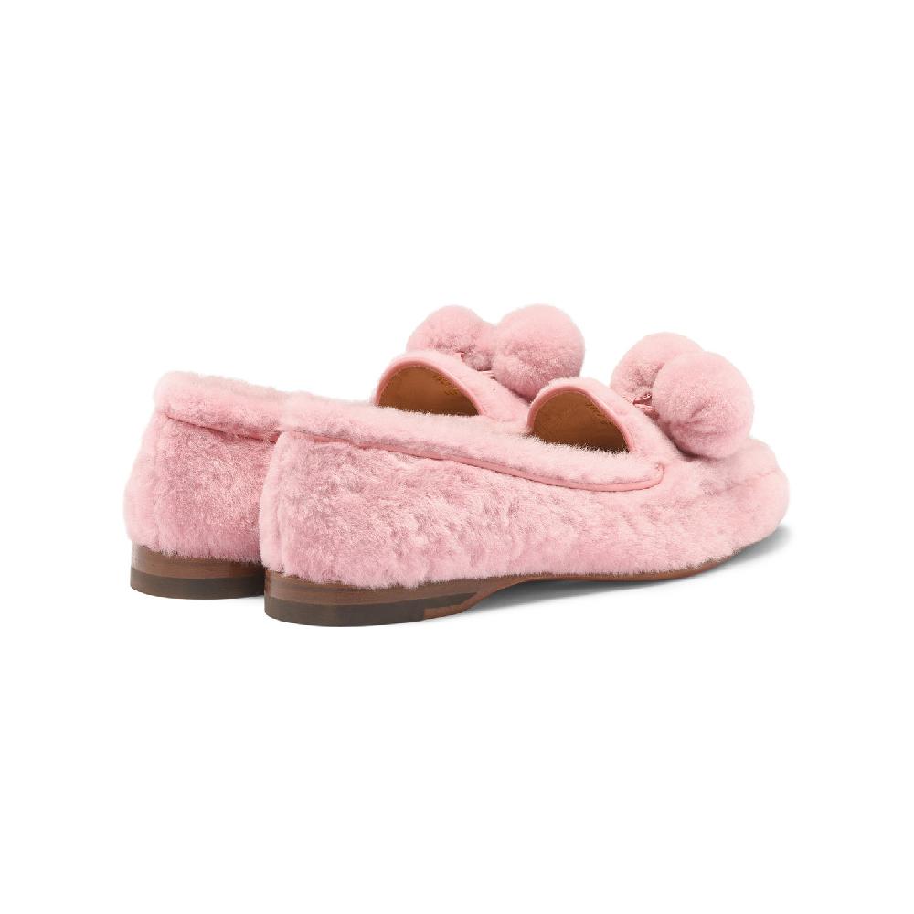 Santoni Mocassino Andrea da donna in pelliccia rosa Online