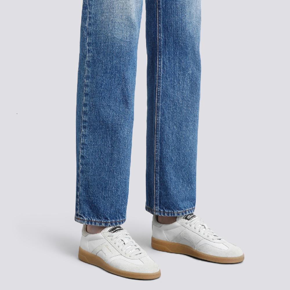 Santoni Sneaker DBS Oly da donna in pelle bottalata bianca In Vendita