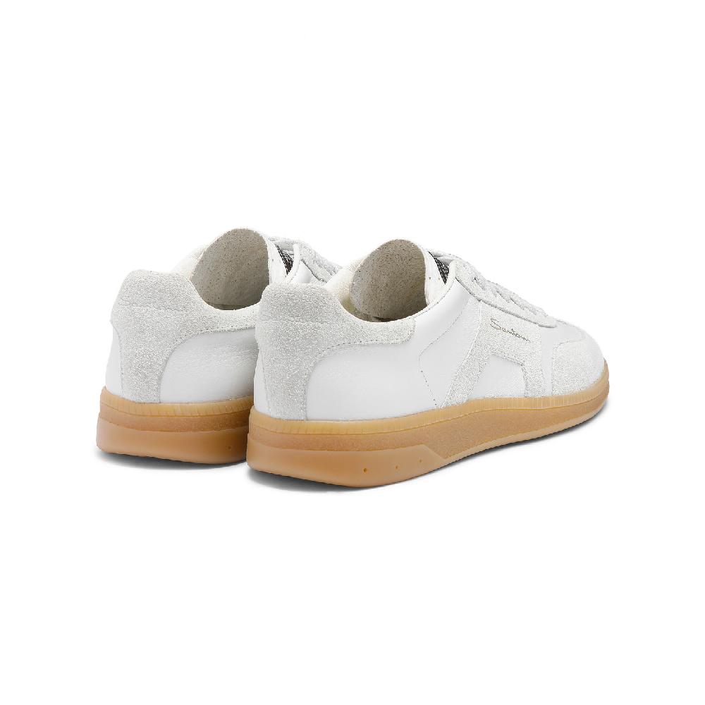 Santoni Sneaker DBS Oly da donna in pelle bottalata bianca In Vendita