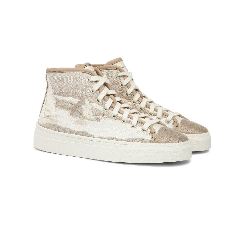 Santoni Sneaker da donna in tessuto beige Offerte