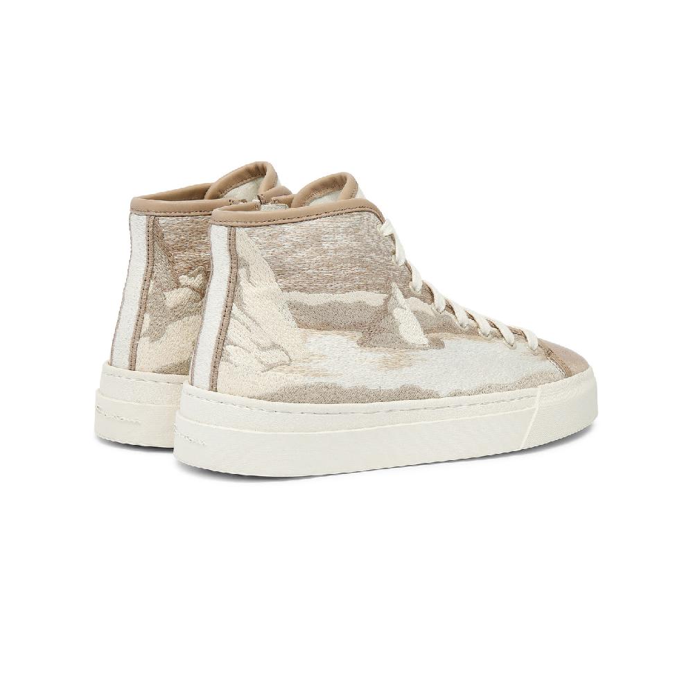 Santoni Sneaker da donna in tessuto beige Offerte