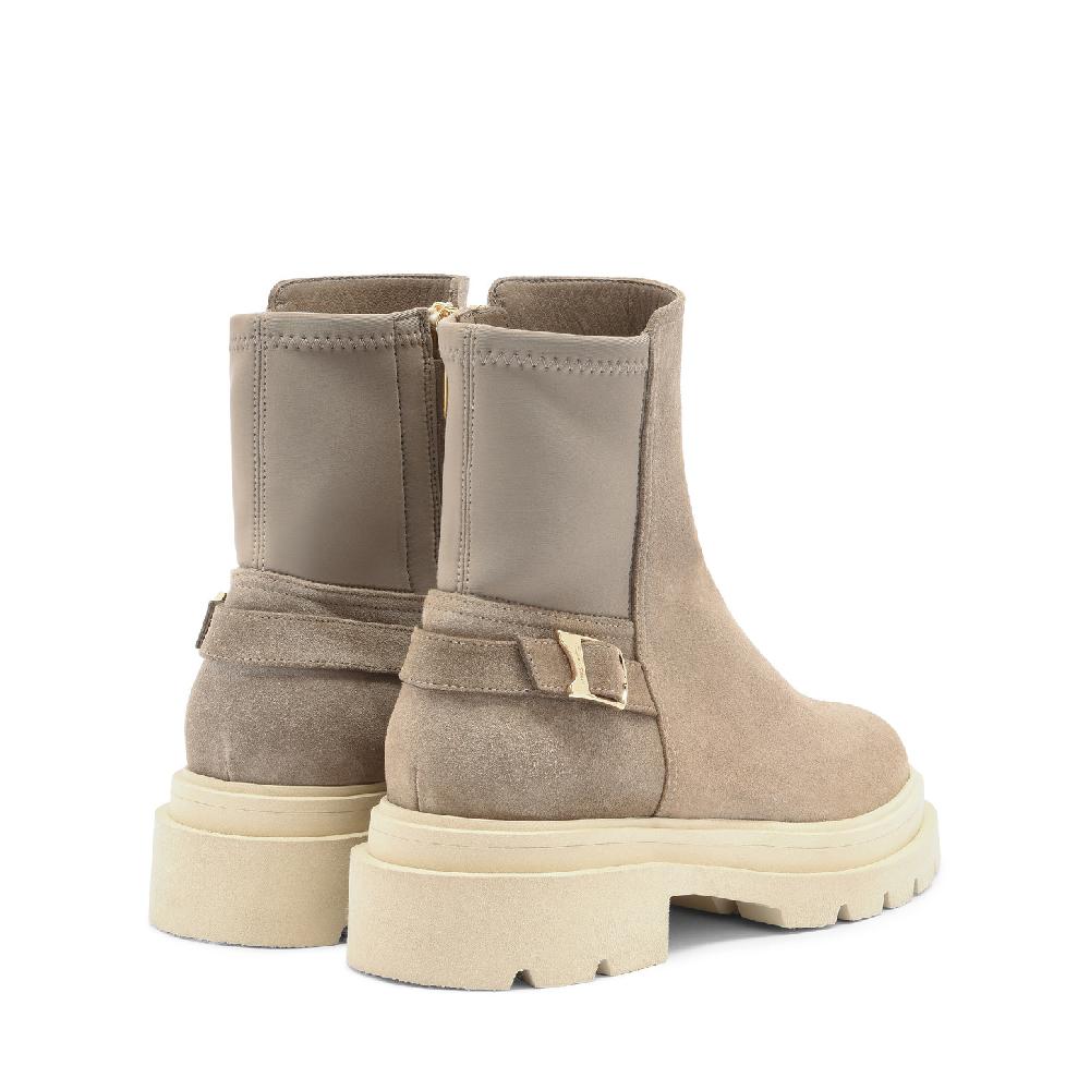 Santoni Stivaletto da donna in suede beige Vendita Calda