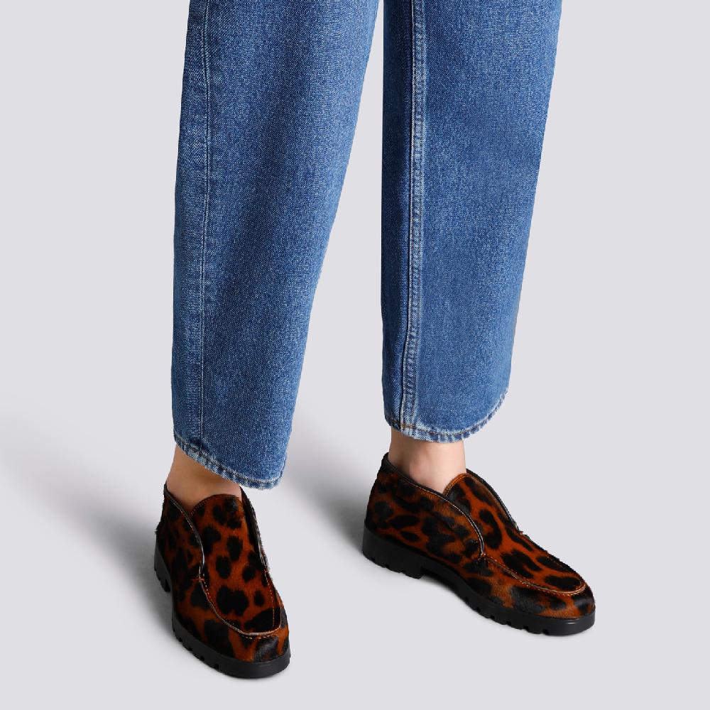 Santoni Stivaletto desert da donna in cavallino animalier Vendita Economica