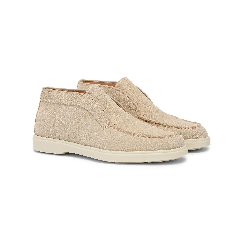 Santoni Stivaletto desert da donna in suede rosa Saldi Di Fabbrica