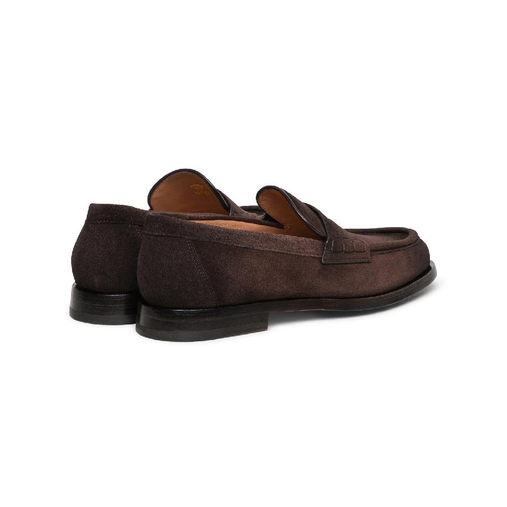 Santoni Mocassino penny da donna in suede testa di moro Qualità