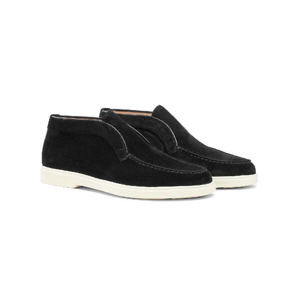 Santoni Stivaletto desert da donna in suede nero Qualità Garantita