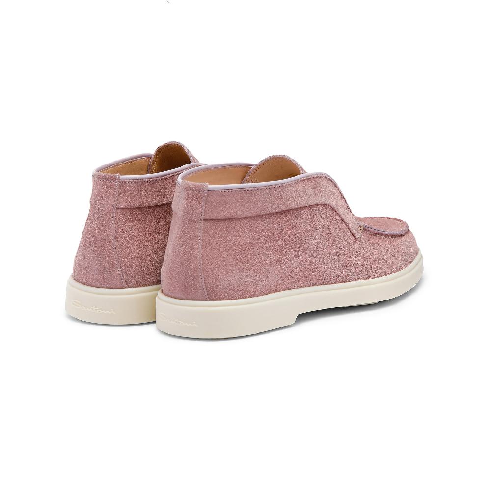 Santoni Stivaletto desert da donna in suede rosa Presa