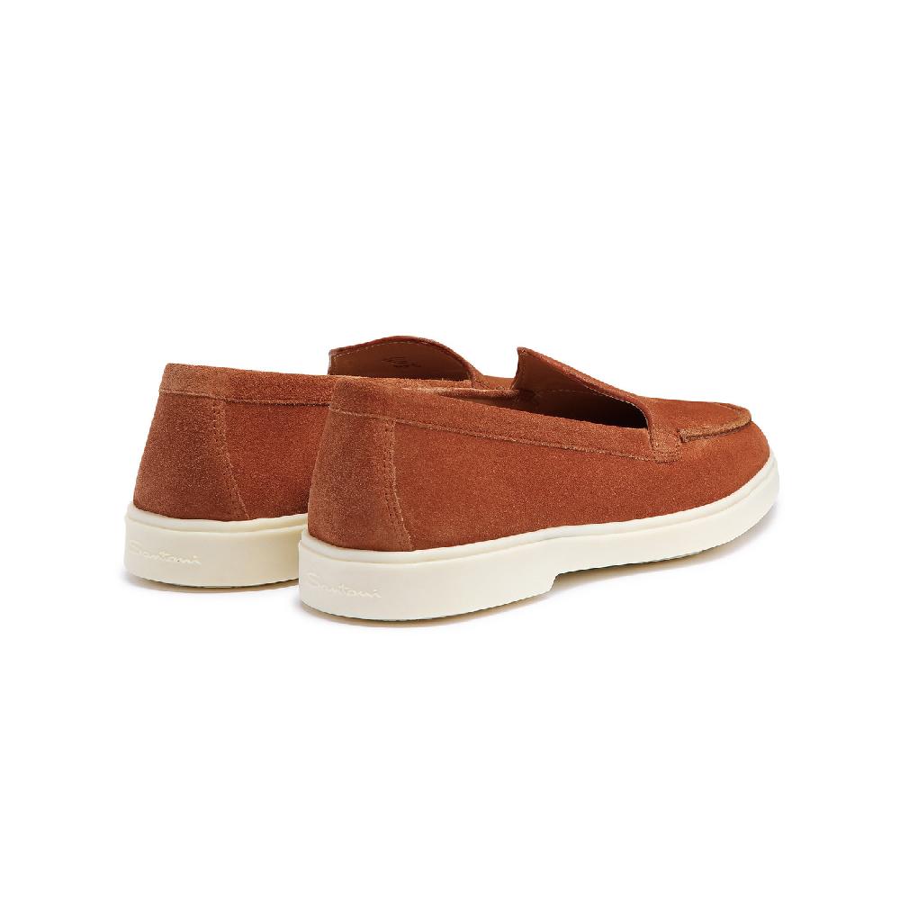 Santoni Mocassino da donna in suede arancione I Più Venduti