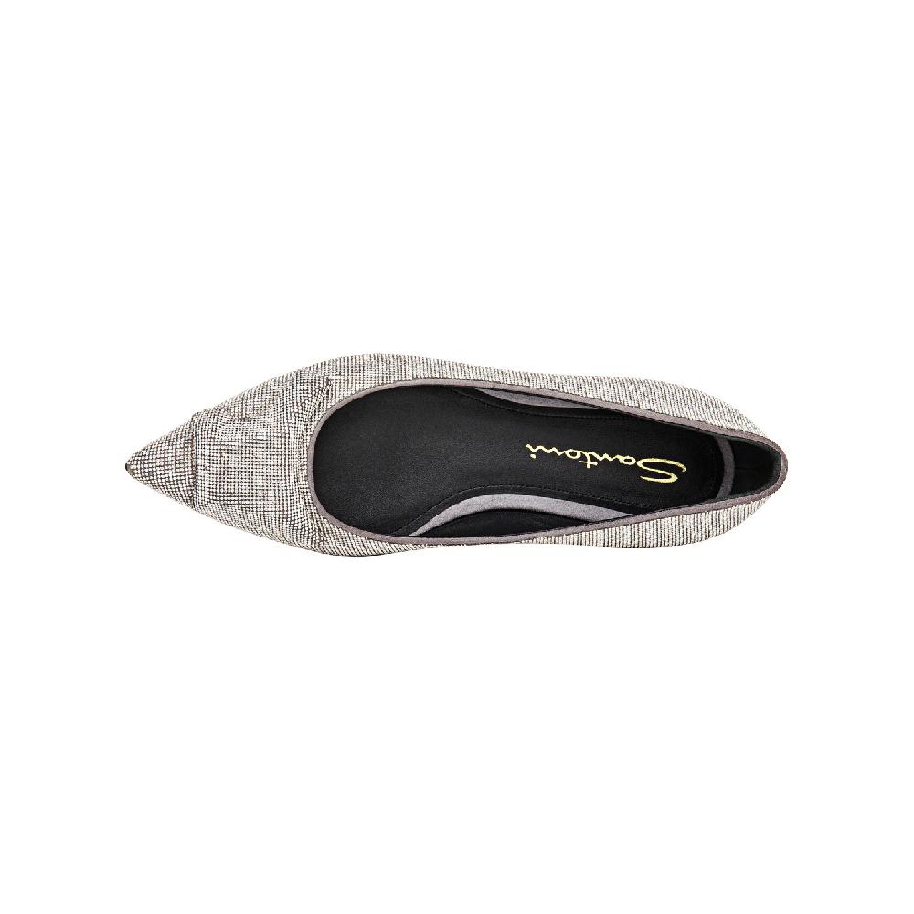 Santoni Ballerina da donna in strass argento Pezzi Unici