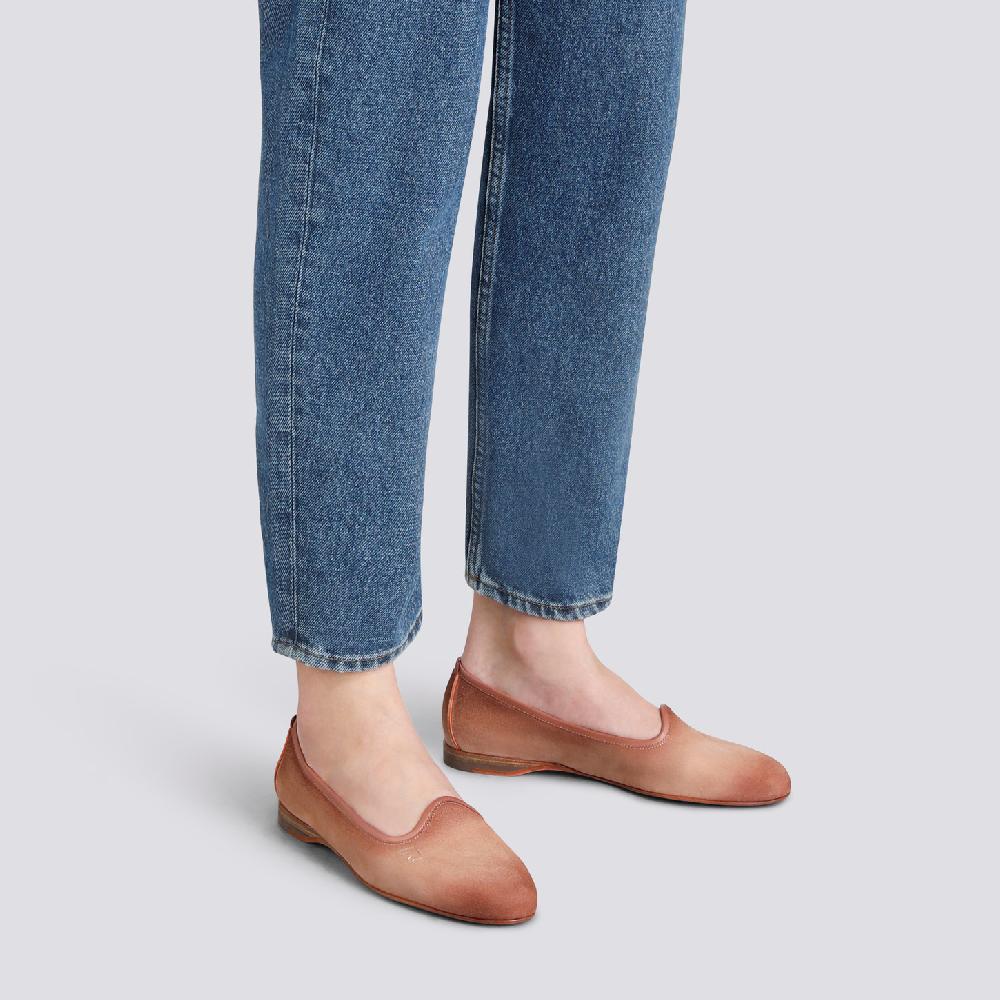 Santoni Mocassino da donna in suede rosa Soddisfazione Garantita