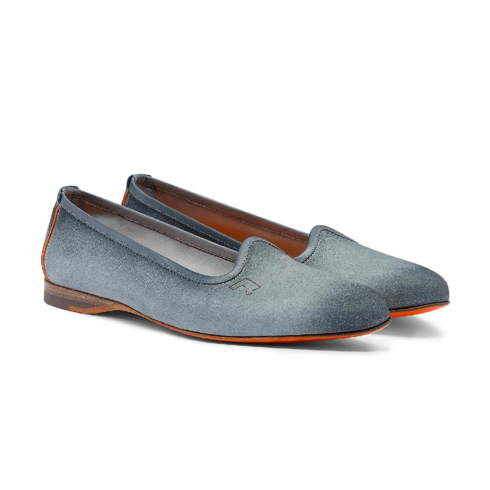 Santoni Mocassino da donna in suede azzurro Negozi Online