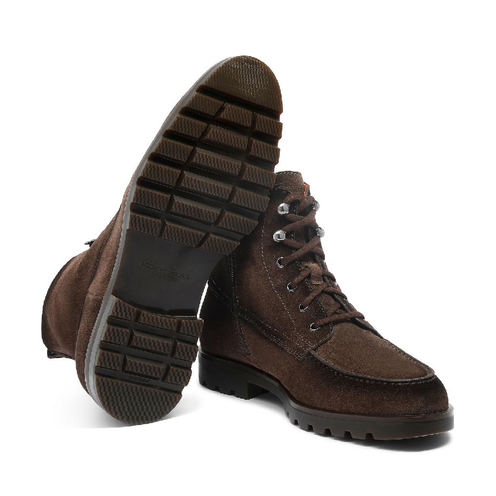 Santoni Stivaletto da uomo in suede testa di moro Promozione