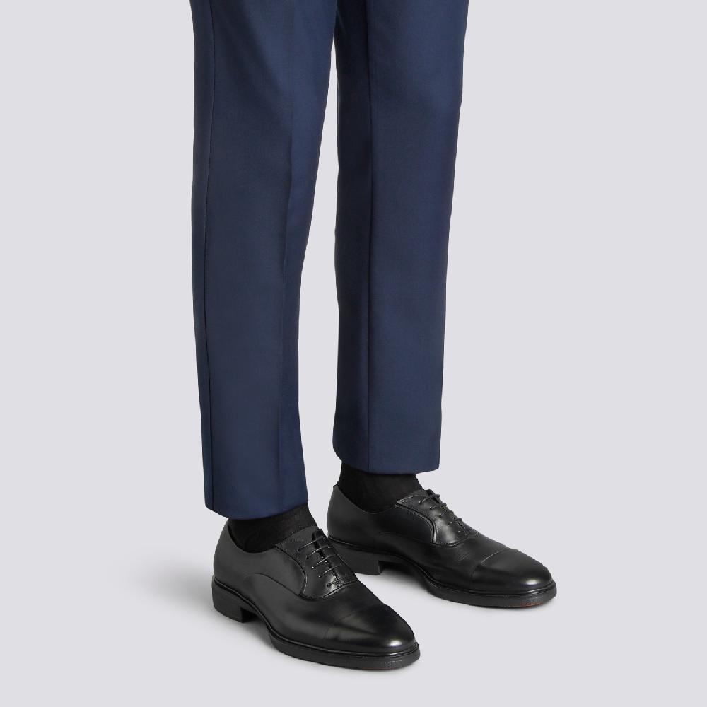 Santoni Stringata Easy da uomo in pelle nera Convenienza