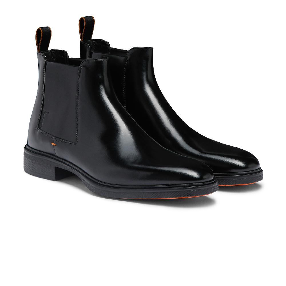 Santoni Stivaletto Easy da uomo in pelle nera Novità