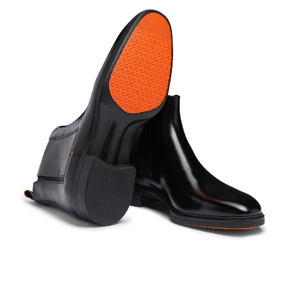 Santoni Stivaletto Easy da uomo in pelle nera Novità