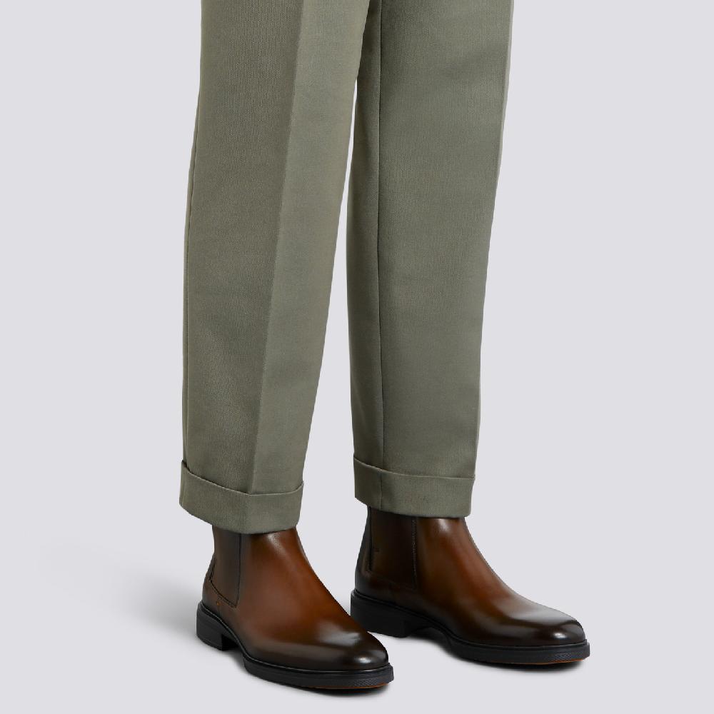 Santoni Stivaletto Easy da uomo in pelle testa di moro Presa