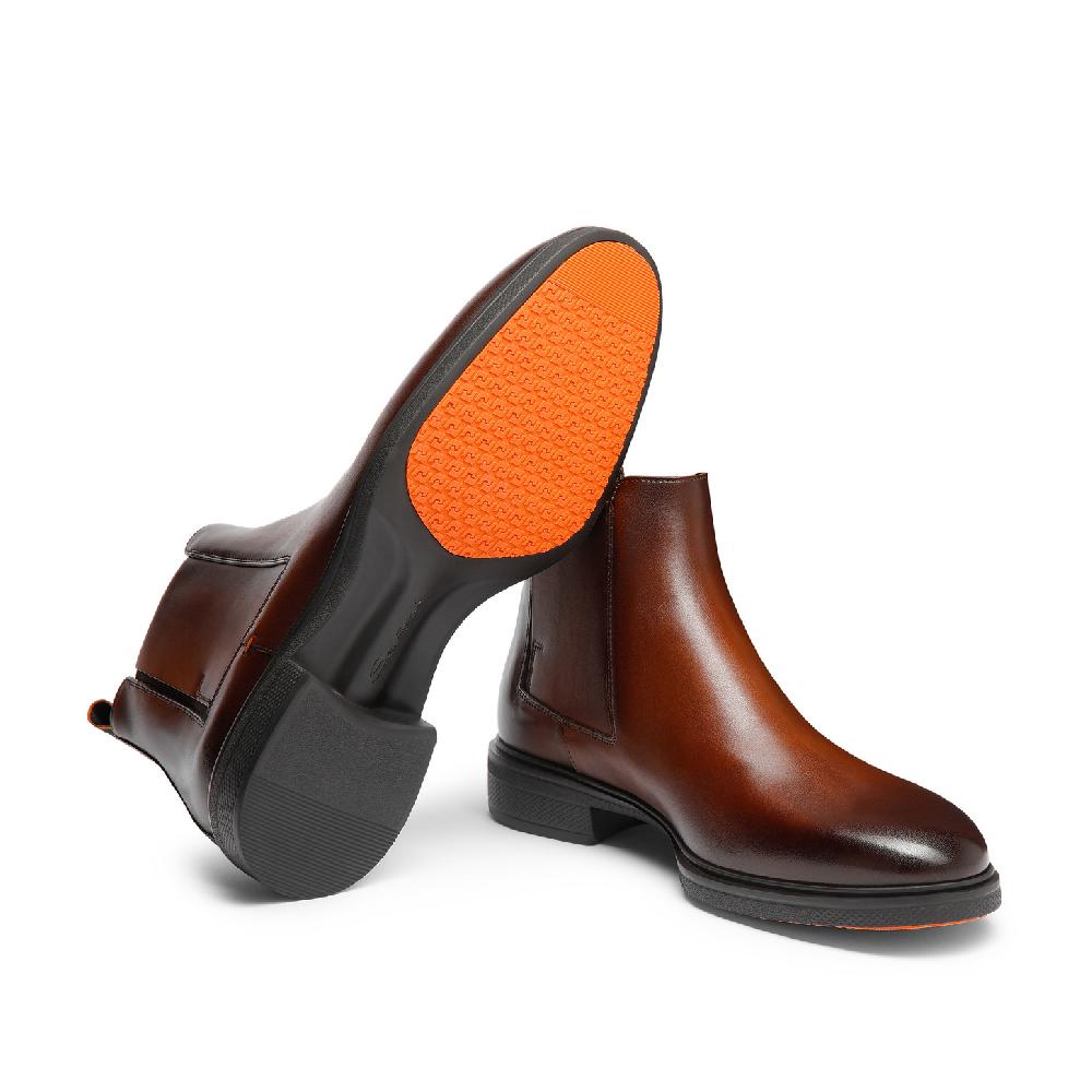 Santoni Stivaletto Easy da uomo in pelle testa di moro Presa