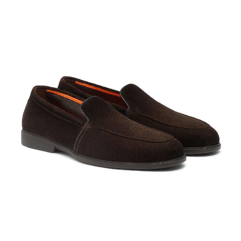 Santoni Mocassino da uomo in suede testa di moro Offerta