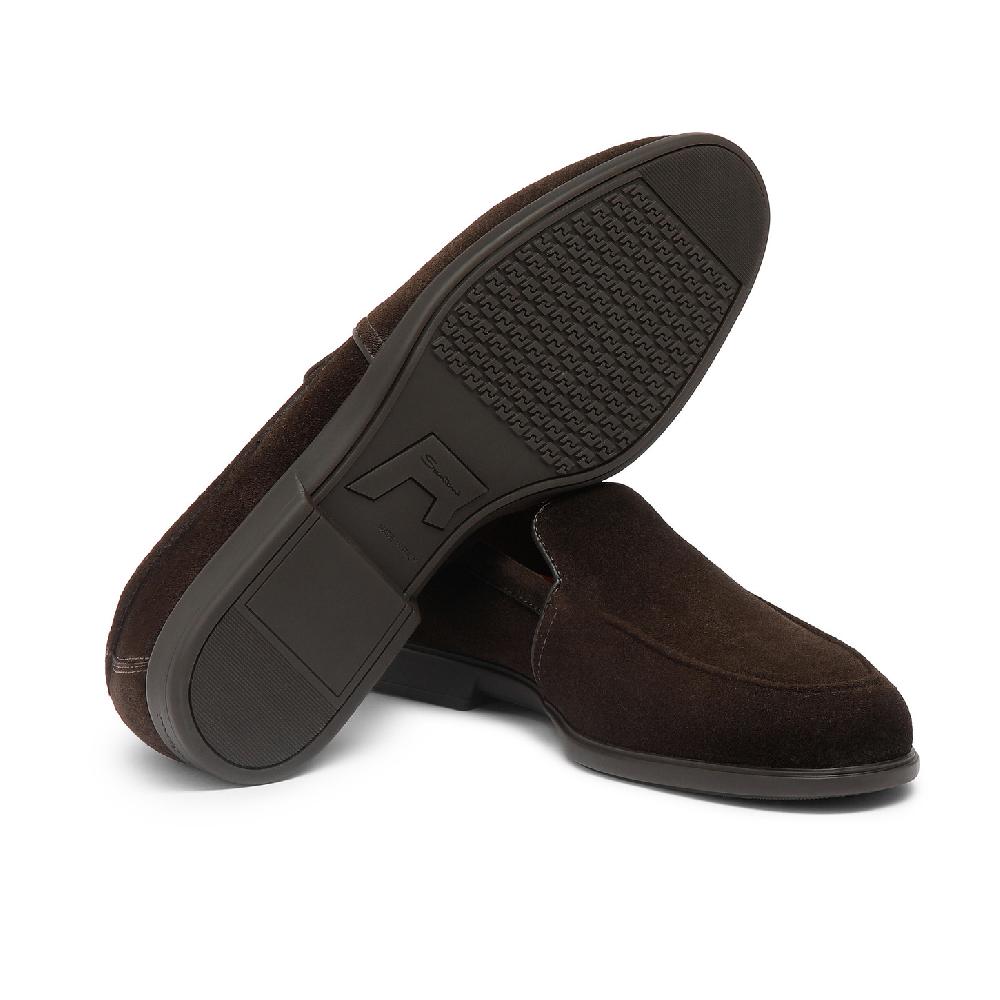 Santoni Mocassino da uomo in suede testa di moro Offerta