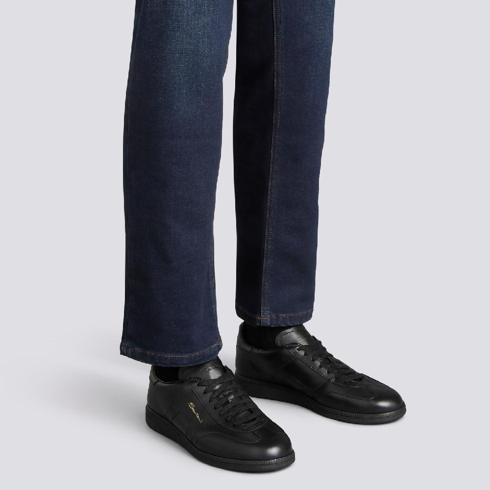Santoni Sneaker DBS Oly da uomo in pelle nera Outlet