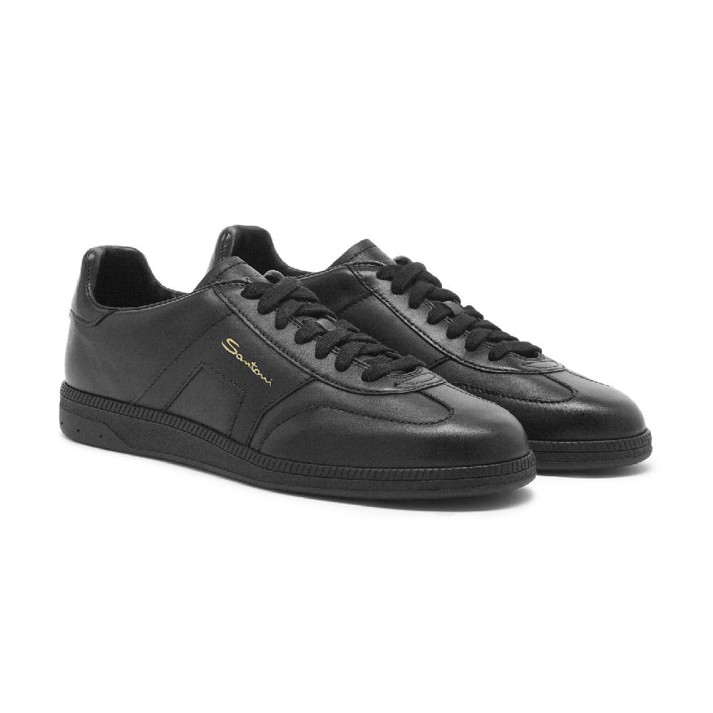 Santoni Sneaker DBS Oly da uomo in pelle nera Outlet