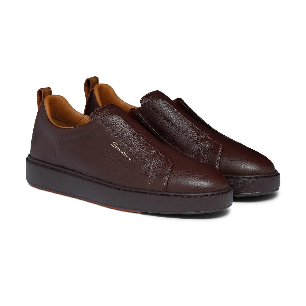 Santoni Sneaker slip-on da uomo in pelle bottalata bordeaux I Più Venduti