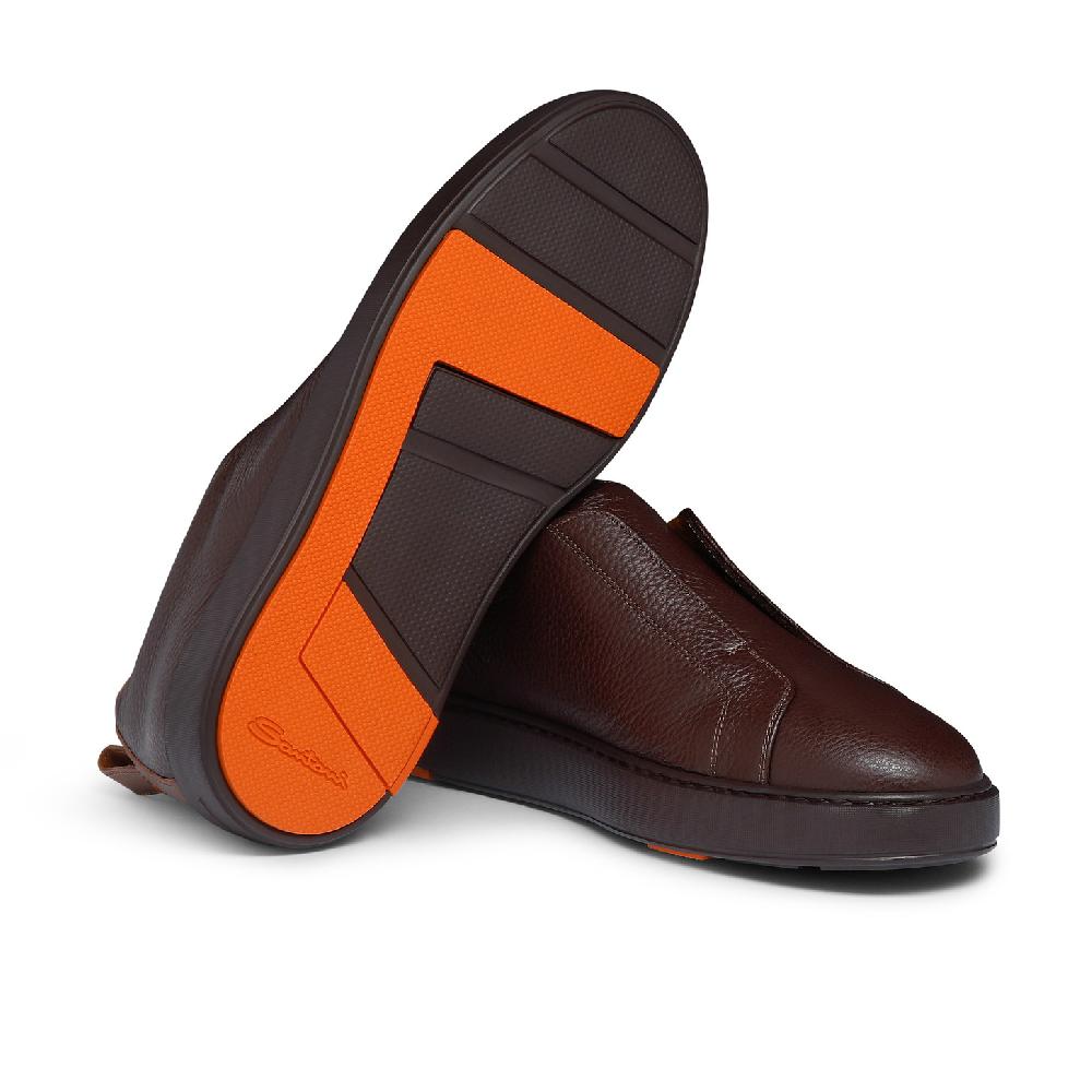 Santoni Sneaker slip-on da uomo in pelle bottalata bordeaux I Più Venduti