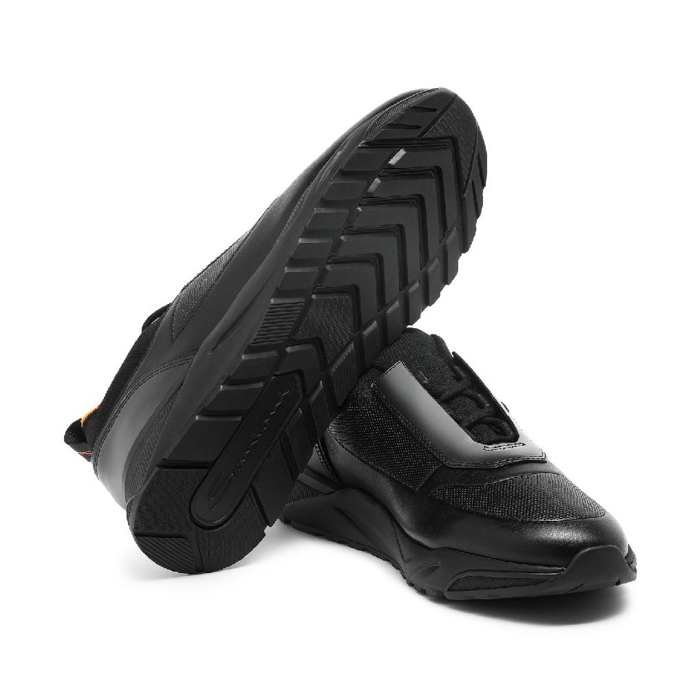 Santoni Sneaker da uomo in pelle nera Qualità