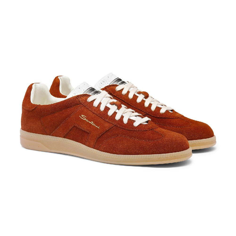 Santoni Sneaker DBS Oly da uomo in suede marrone Offerta