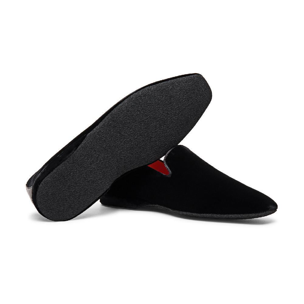 Santoni Pantofola da uomo in velluto nero Online