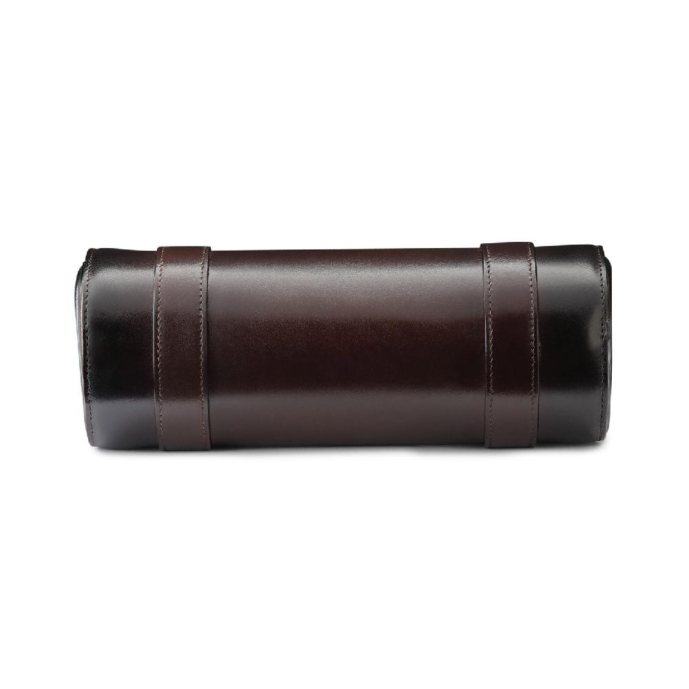 Santoni Custodia portaorologi grande in pelle marrone Shopping Online