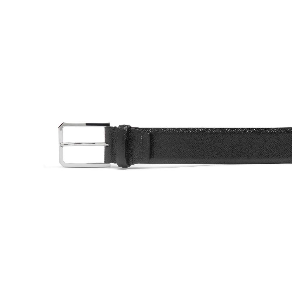 Santoni Cintura regolabile in saffiano nero Economico