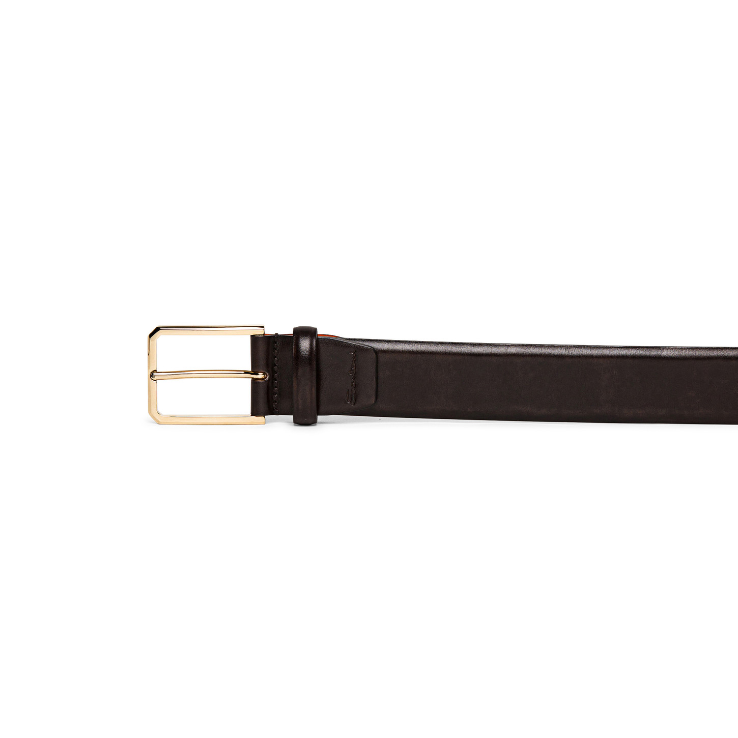 Santoni Cintura regolabile da uomo in pelle anticata marrone Offerte esclusive