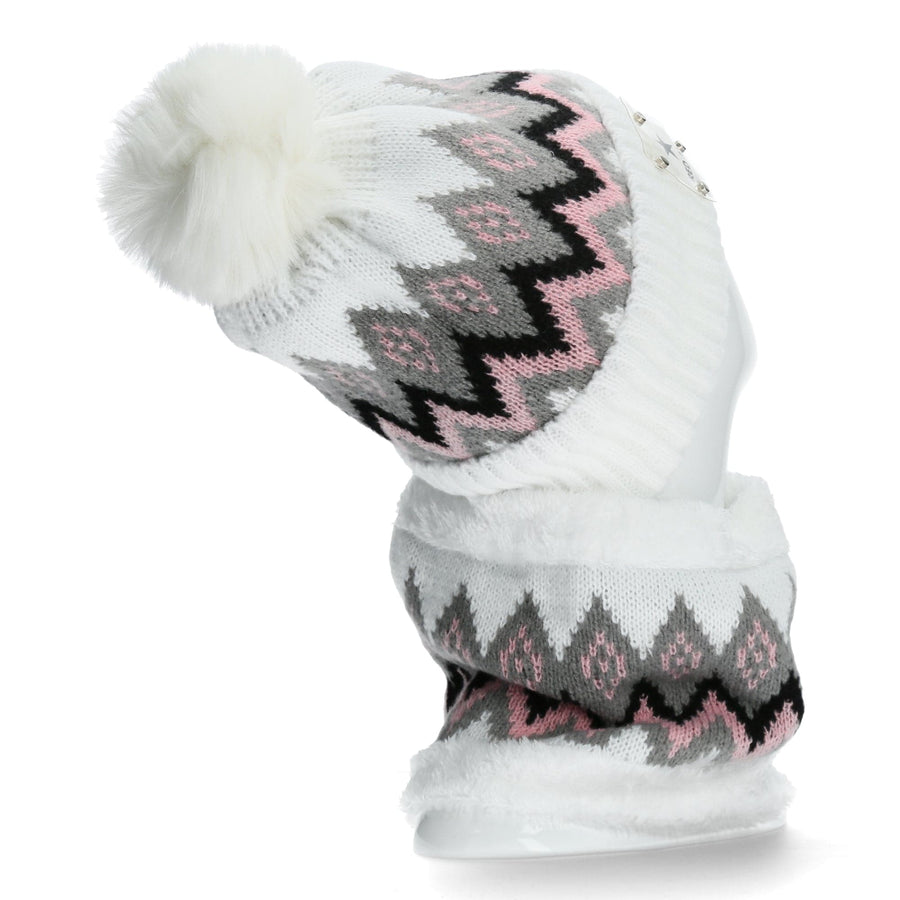Scarpe Vita Duo Bonnet et cache cou blanc à motifs Economico