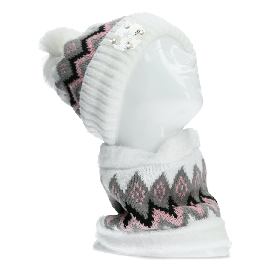 Scarpe Vita Duo Bonnet et cache cou blanc à motifs Economico