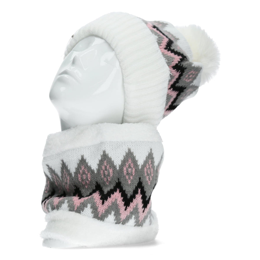 Scarpe Vita Duo Bonnet et cache cou blanc à motifs Economico