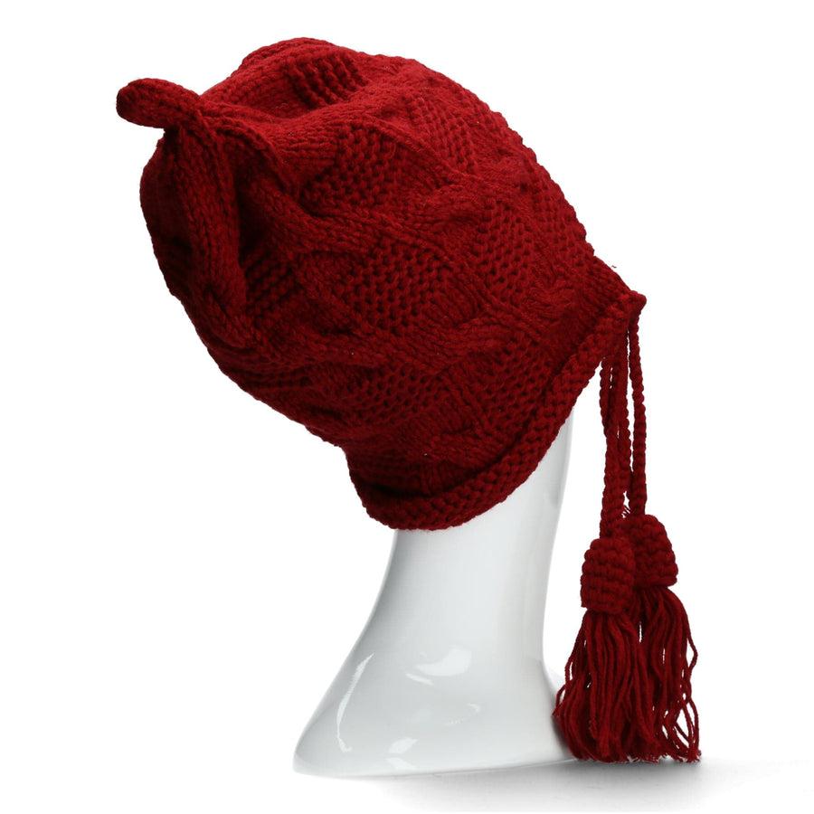Scarpe Vita Bonnet ethnique en tricot rouge Vendita Economica