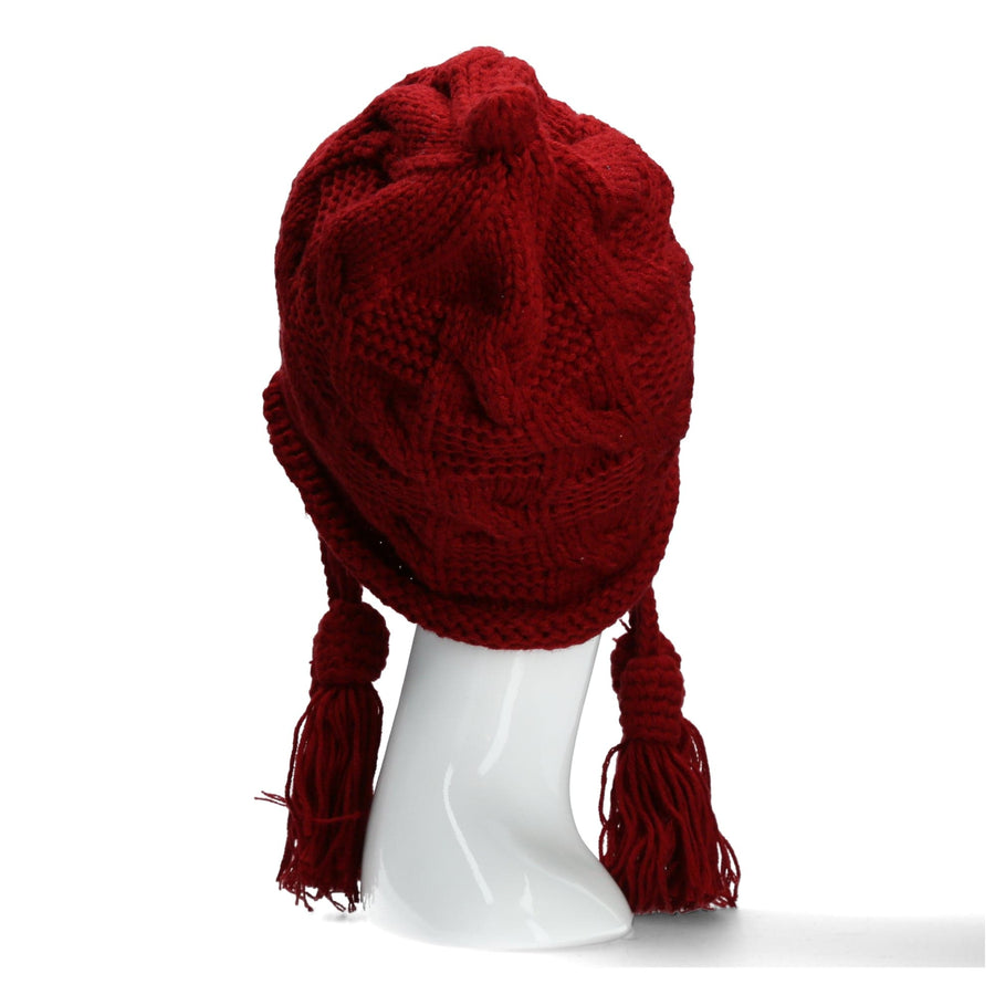 Scarpe Vita Bonnet ethnique en tricot rouge Vendita Economica