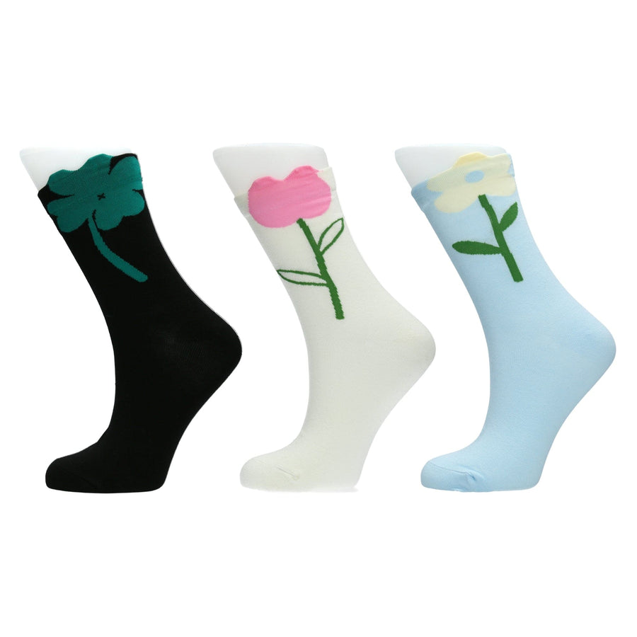 Scarpe Vita Chaussettes en lot de 3 paires FLEURS Liquidazione