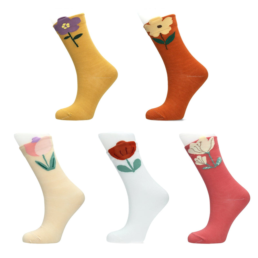 Scarpe Vita Chaussettes en lot de 5 paires FLEURS Offerte giornaliere