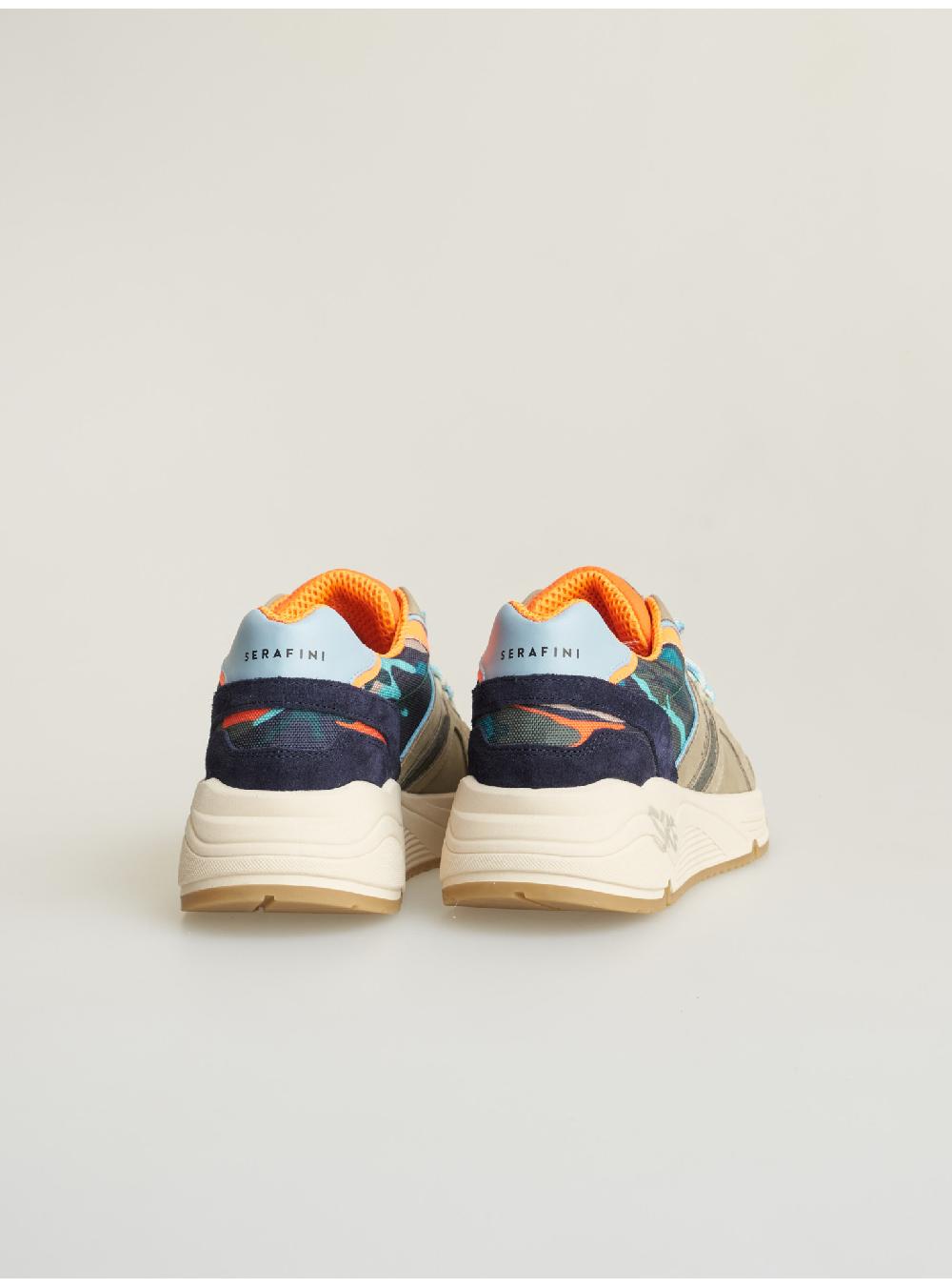 Serafini sneakers uomo in pelle scamosciato tessuto a rete nylon Serafini Shop In Linea