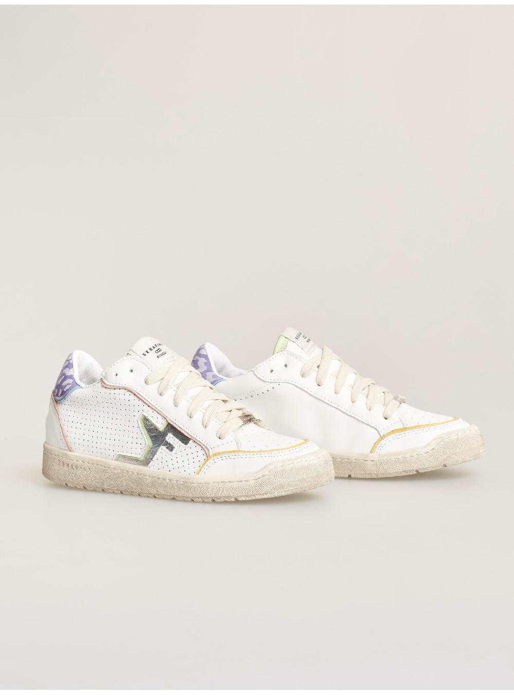 Serafini sneakers donna in pelle pelle laminata pelle perforata Serafini Shop Spedizione Gratuita