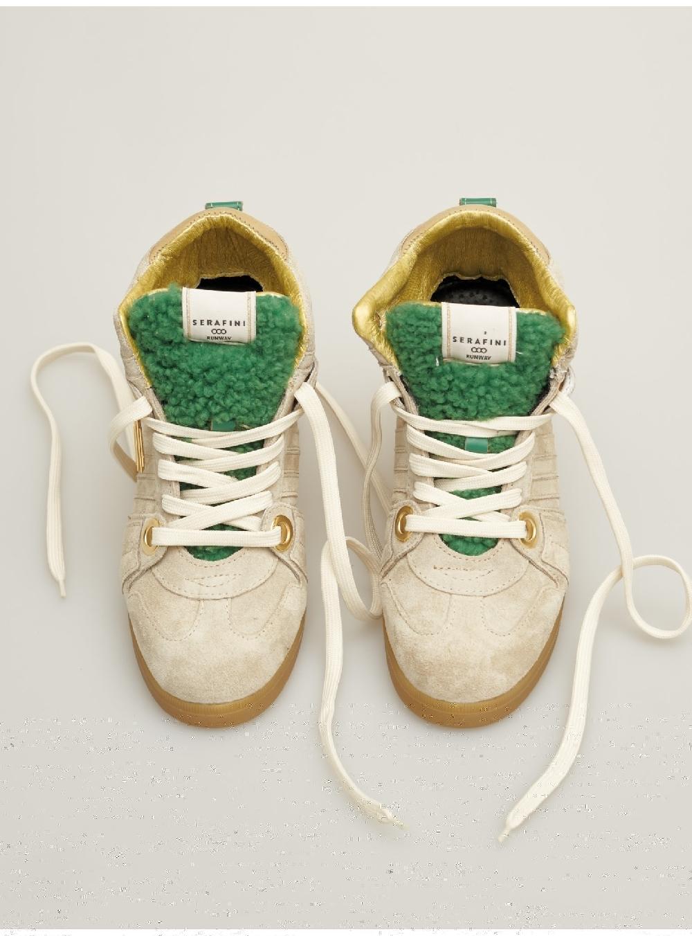 Serafini zeppa interna donna in scamosciato nabuck shearling Serafini Shop Saldi Di Fabbrica