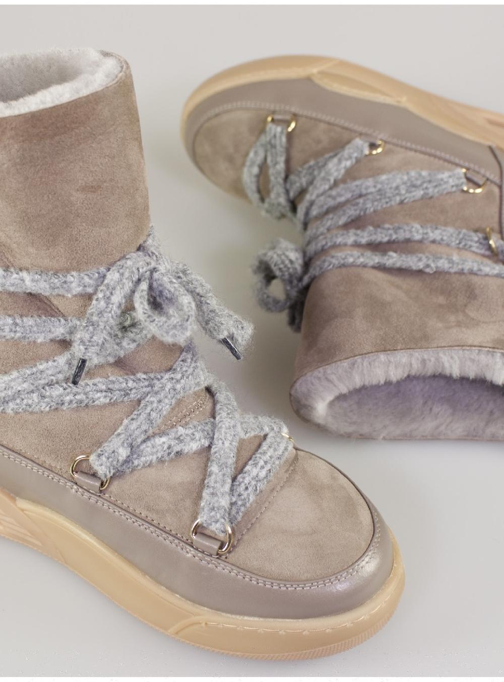 Serafini boots donna in shearling scamosciato Serafini Shop Negozio