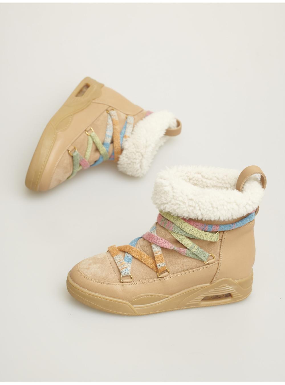 Serafini boots donna in shearling scamosciato Serafini Shop In Saldo